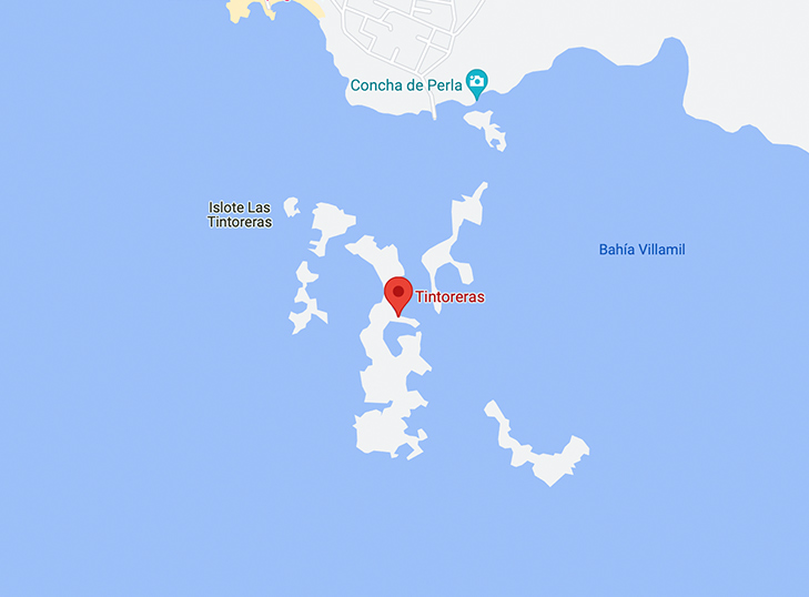 Tintoreras map islet.