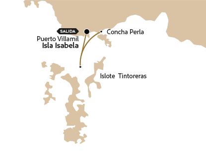 Mapa islote Tintoreras.