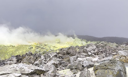 Sierra Negra volcano sulfur mines