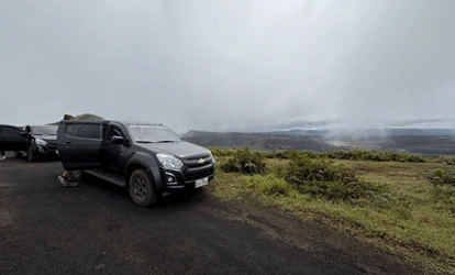 sendero a la mina de azufre.